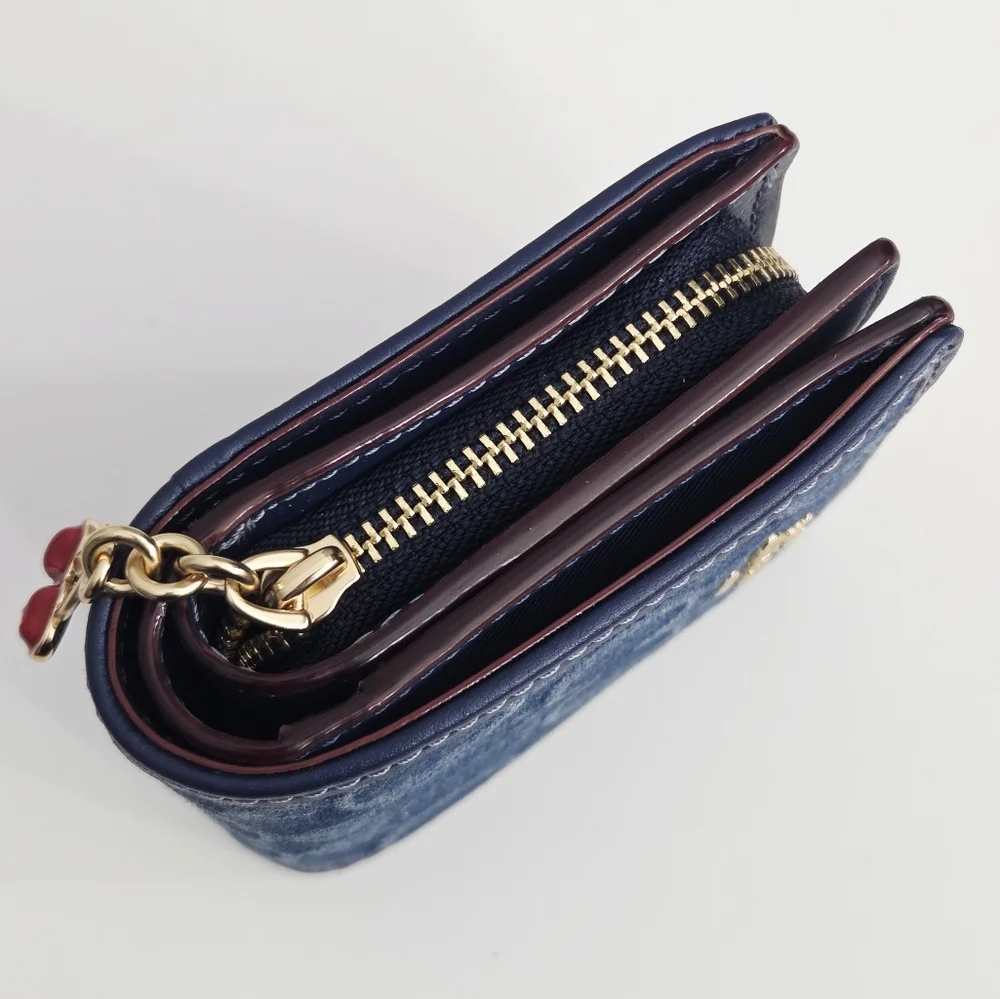 NEW COACH SNAP WALLET IN SIGNATURE DENIM - Picture 7 of 9